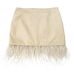 Reworked Gucci Ostrich Trim Mini Skirt - one of a kind